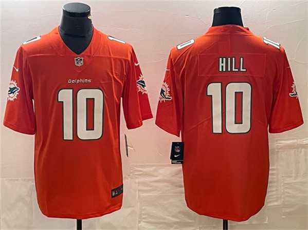 Mens Miami Dolphins #10 Tyreek Hill Orange Vapor Untouchable Limited Football Stitched Jersey->miami dolphins->NFL Jersey